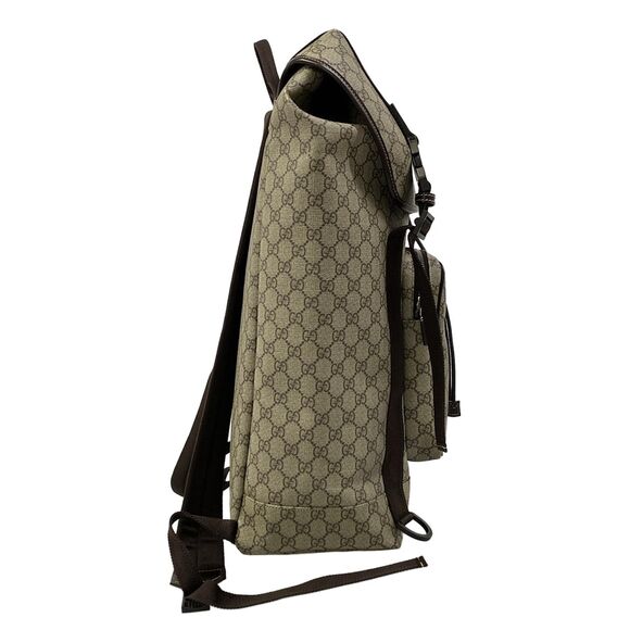 Gucci GG Plus GG Supreme/Interlocking G Backpack 246321 Dark Brown Beige PVC main image 14